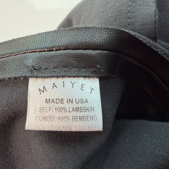 Maiyet Lambskin Leather Ankle Zip Pants Size EU 36 US 8 Indie Sleaze Rocker Glam - Picture 8 of 9